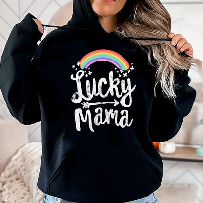 Gift for Mom Shirt, Funny Mom Unisex T-Shirt/Hoodie/Sweatshirt HLT00 - Lucky Mama Family St Patricks Day T-Shirt Mom Mothers Day T-Shirt
