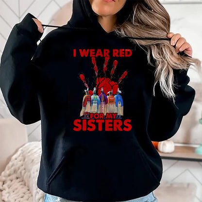 Native American T-Shirts, Vintage Native American Unisex T-Shirt/Hoodie/Sweatshirt HLT00 - I Wear Red For My Sisters Native American MMIW Awareness