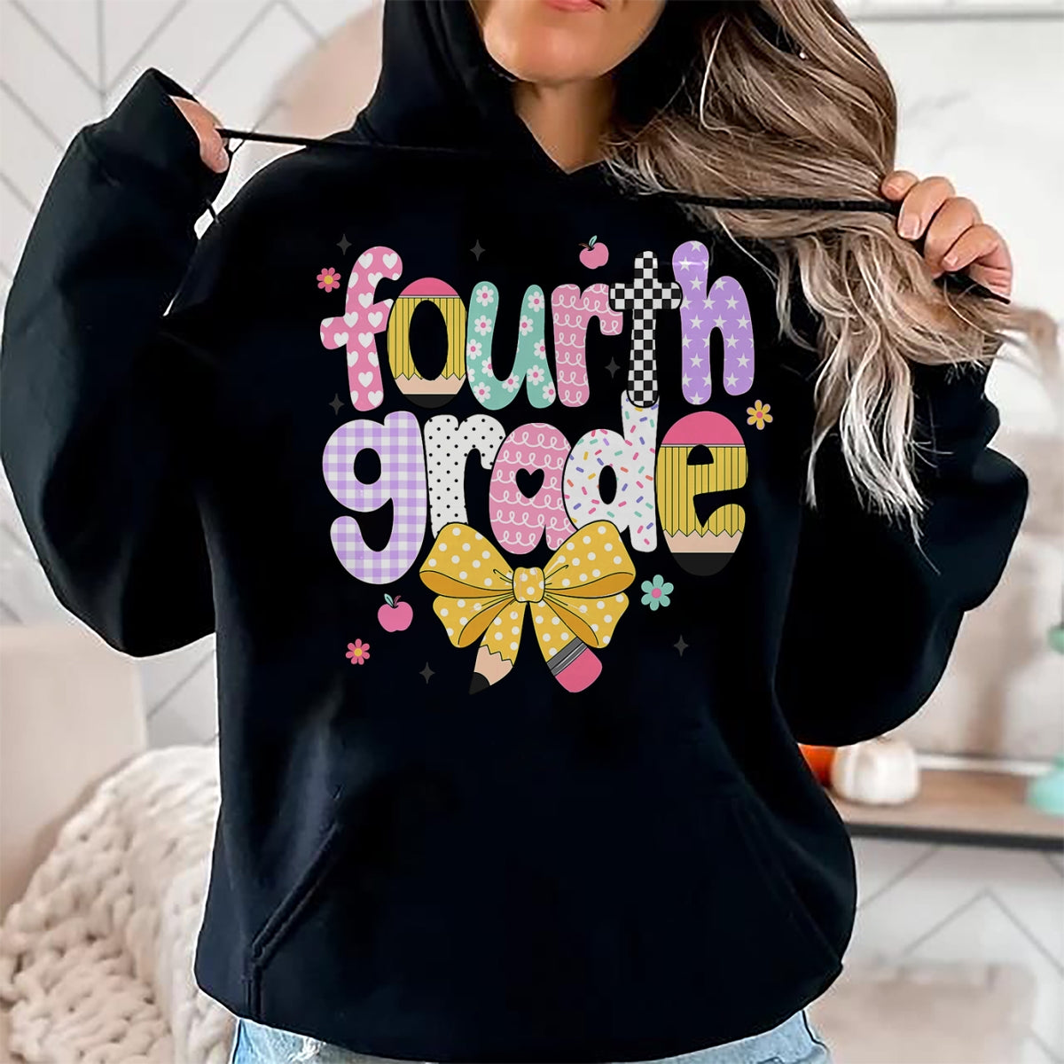 Best Student Shirt, Funny Back To School UnisexT-Shirt/Hoodie/Sweatshirt HLT00 - Preppy Fourth Grade Teacher 4th Grade Back to School Girls T-Shirt (2)