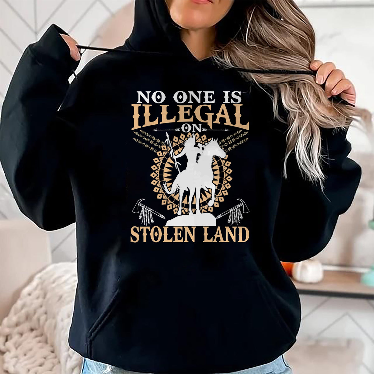 Native American T-Shirts, Vintage Native American Unisex T-Shirt/Hoodie/Sweatshirt HLT00 - Northwest Native American Knight Pride Mountain Warrior (1)