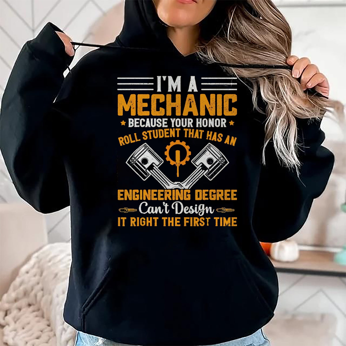 Best Mechanic Life Shirt, Funny Mechanic UnisexT-Shirt/Hoodie/Sweatshirt HLT00 - I'm A Mechanic Because Your Honor Roll Student that Mechanic T-Shirt, Men, Black, 3X-Large