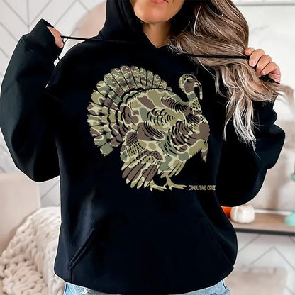 Funny Hunting Shirt, Gift For Hunting Lover Unisex T-Shirt/Hoodie/Sweatshirt HLT00 - Wild Turkey Camouflage Camo Turkey Hunting Camo Hunter T-Shirt