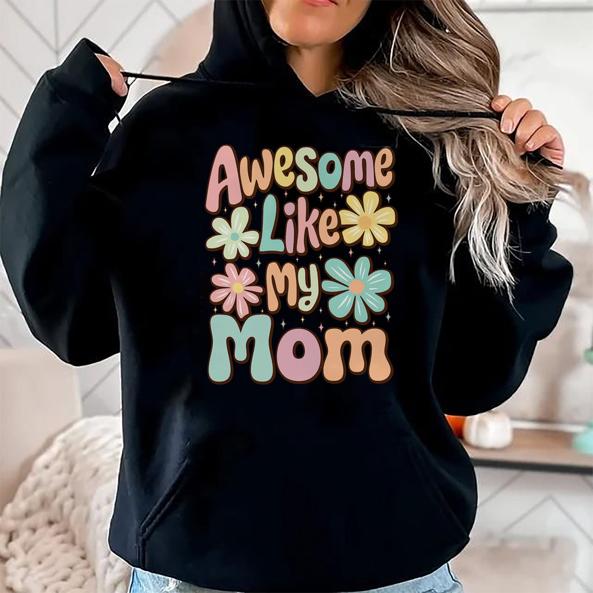 Gift for Mom Shirt, Funny Mom Unisex T-Shirt/Hoodie/Sweatshirt HLT00 - awesome like my mom matching mothers day family kids Tie Dye T-Shirt