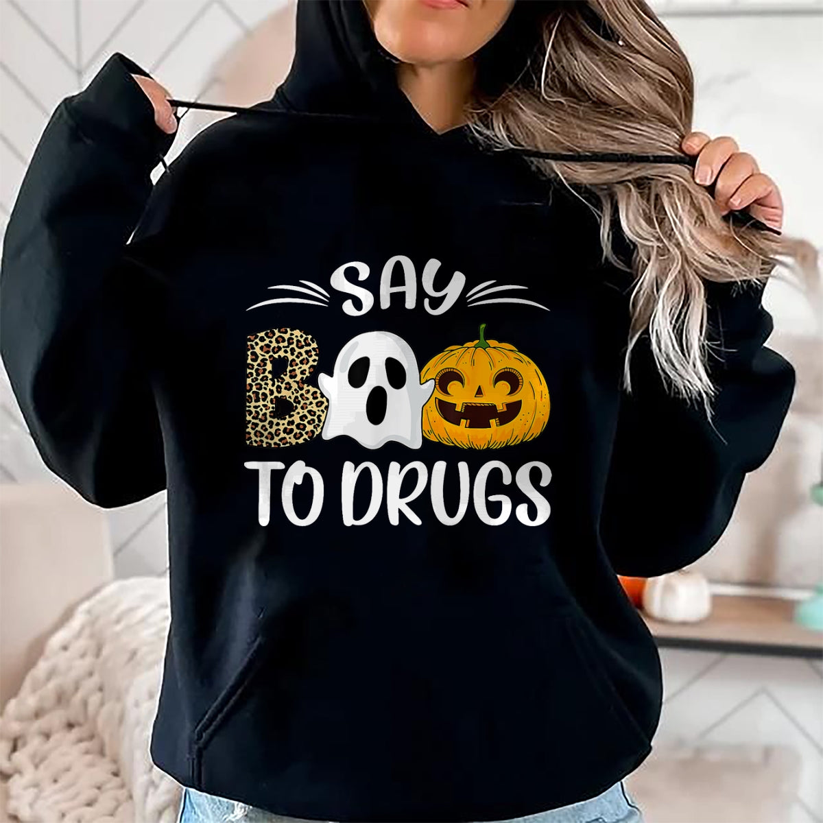 Hallowen Shirts for Family, Funny hallowen shirts, Hallowen Unisex T-Shirt/Hoodie/Sweatshirt HLT00 - Say Boo To Drugs Red Ribbon Week Awareness Funny Halloween T-Shirt