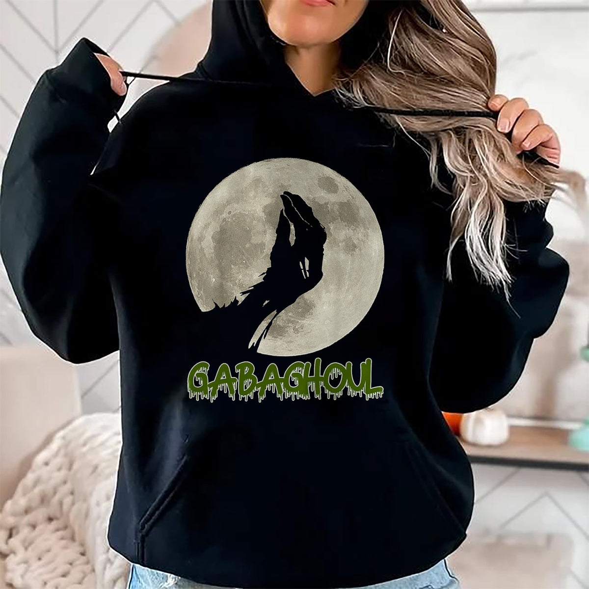 Hallowen Shirts for Family, Funny hallowen shirts, Hallowen Unisex T-Shirt/Hoodie/Sweatshirt HLT00 - Vintage Gabaghoul Funny Hand Moon Halloween T-Shirt