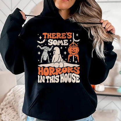 Hallowen Shirts for Family, Funny hallowen shirts, Hallowen Unisex T-Shirt/Hoodie/Sweatshirt HLT00 - There's Some Horrors In This House Ghost Pumpkin Halloween T-Shirt