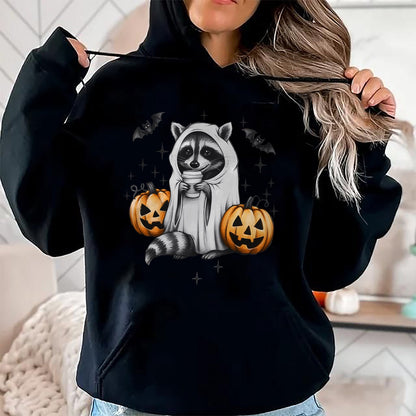 Hallowen Shirts for Family, Funny hallowen shirts, Hallowen Unisex T-Shirt/Hoodie/Sweatshirt HLT00 - Cute Ghost Raccoon Pumpkin Halloween Raccoon T-Shirt