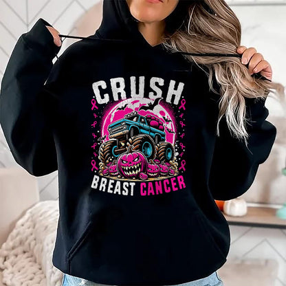 Hallowen Shirts for Family, Funny hallowen shirts, Hallowen Unisex T-Shirt/Hoodie/Sweatshirt HLT00 - Breast Cancer Awareness Monster Truck Halloween Kids Toddler T-Shirt