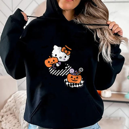 Hallowen Shirts for Family, Funny hallowen shirts, Hallowen Unisex T-Shirt/Hoodie/Sweatshirt HLT00 - Hello Kitty Trick or Treat Halloween Tee Shirt T-Shirt