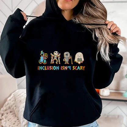 Hallowen Shirts for Family, Funny hallowen shirts, Hallowen Unisex T-Shirt/Hoodie/Sweatshirt HLT00 - Inclusion Isn't Scary Slp Halloween Sped Teacher T-Shirt