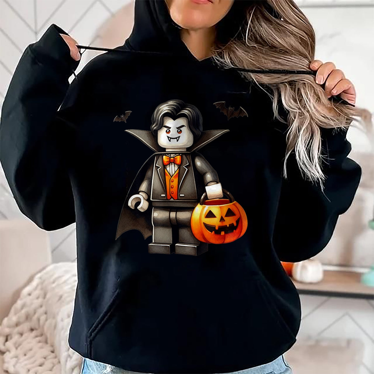 Hallowen Shirts for Family, Funny hallowen shirts, Hallowen Unisex T-Shirt/Hoodie/Sweatshirt HLT00 - Halloween Master Builder Vampire Kids Building Blocks Bricks T-Shirt