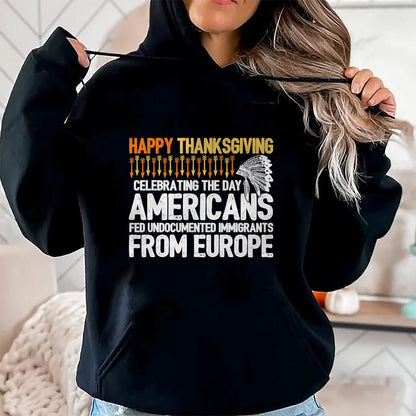 Native American T-Shirts, Vintage Native American Unisex T-Shirt/Hoodie/Sweatshirt HLT00 - Indigenous People Thanksgiving - American Immigrant T-Shirt