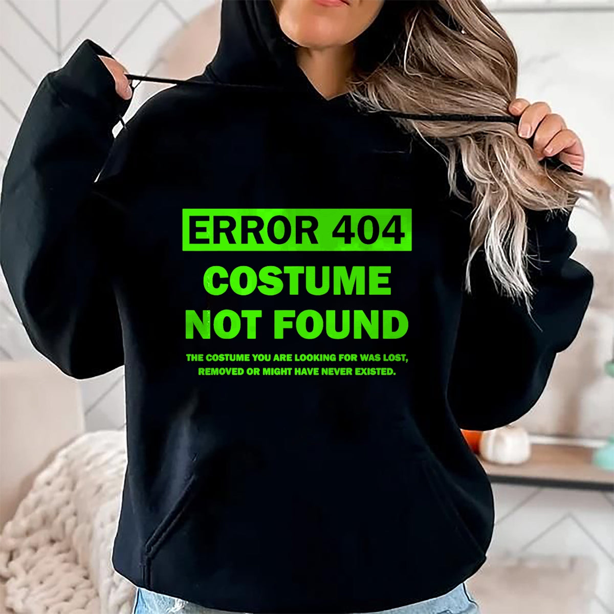 Hallowen Shirts for Family, Funny hallowen shirts, Hallowen Unisex T-Shirt/Hoodie/Sweatshirt HLT00 - Error 404 Costume Not Found halloween matching T-Shirt