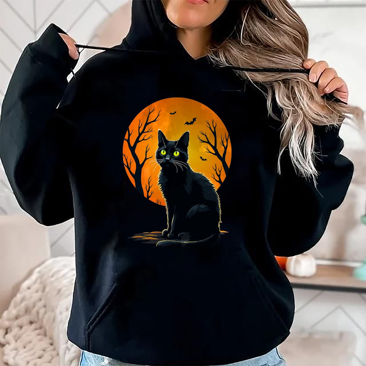 Hallowen Shirts for Family, Funny hallowen shirts, Hallowen Unisex T-Shirt/Hoodie/Sweatshirt HLT00 - Vintage Scary Halloween Cat Costume Retro Halloween Cat T-Shirt