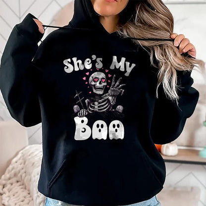 Hallowen Shirts for Family, Funny hallowen shirts, Hallowen Unisex T-Shirt/Hoodie/Sweatshirt HLT00 - She's My Boo Matching Halloween Pajama Couples He's My Boo T-Shirt