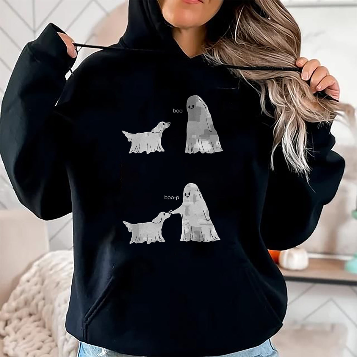 Hallowen Shirts for Family, Funny hallowen shirts, Hallowen Unisex T-Shirt/Hoodie/Sweatshirt HLT00 - Boo Boo-p Ghost Dog Halloween T-Shirt
