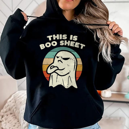 Hallowen Shirts for Family, Funny hallowen shirts, Hallowen Unisex T-Shirt/Hoodie/Sweatshirt HLT00 - This Is Boo Sheet Ghost Retro Halloween Costume Men Women T-Shirt
