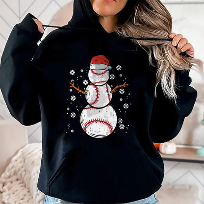 Christmas Shirts for Family, Funny christmas shirts, Christmas Unisex T-Shirt/Hoodie/Sweatshirt HLT00 - Baseball Snowman Xmas Christmas Sports Boys Men Women Kids T-Shirt