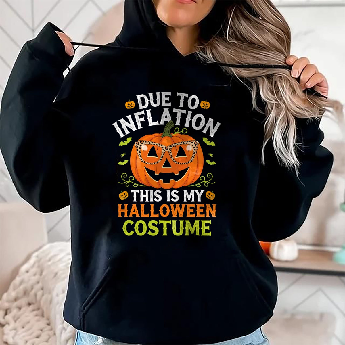 Hallowen Shirts for Family, Funny hallowen shirts, Hallowen Unisex T-Shirt/Hoodie/Sweatshirt HLT00 - Halloween Costumes Woman 2024 Funny Due to Inflation T-Shirt (1)
