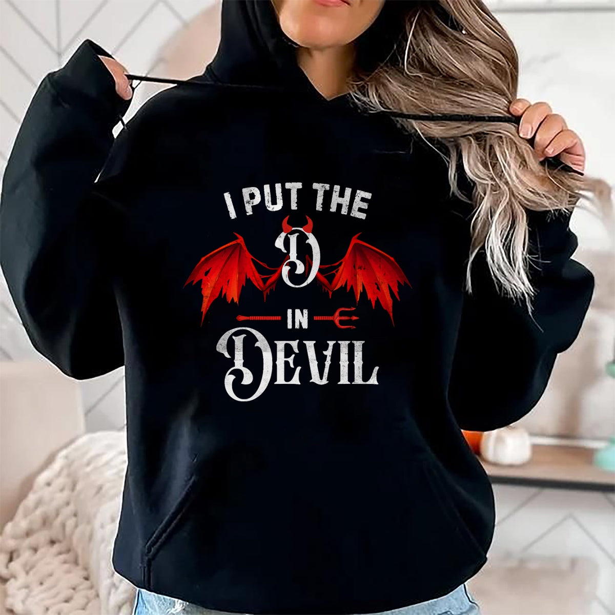 Hallowen Shirts for Family, Funny hallowen shirts, Hallowen Unisex T-Shirt/Hoodie/Sweatshirt HLT00 - I Put D in Devil Matching Couple Funny Halloween T-Shirt