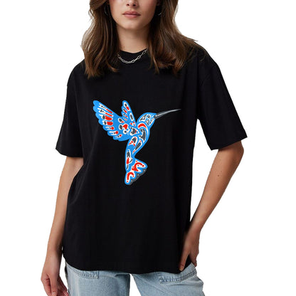 Native American T-Shirts, Vintage Native American Unisex T-Shirt/Hoodie/Sweatshirt HLT00 - Hummingbird Native American Indian Tribal Graphic T-Shirt