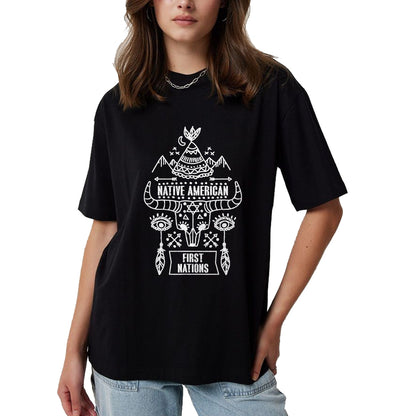 Native American T-Shirts, Vintage Native American Unisex T-Shirt/Hoodie/Sweatshirt HLT00 - Native American Heritage Month American Indian Indigenous T-Shirt (1)