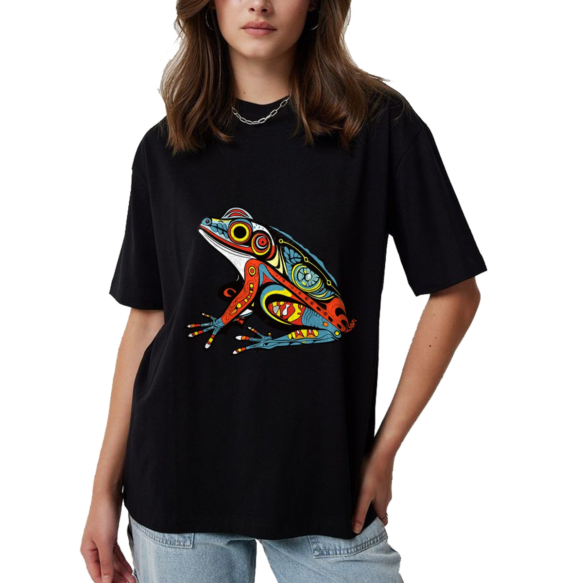 Native American T-Shirts, Vintage Native American Unisex T-Shirt/Hoodie/Sweatshirt HLT00 - Frog Native American Indian Style Art Pacific Northwest T-Shirt