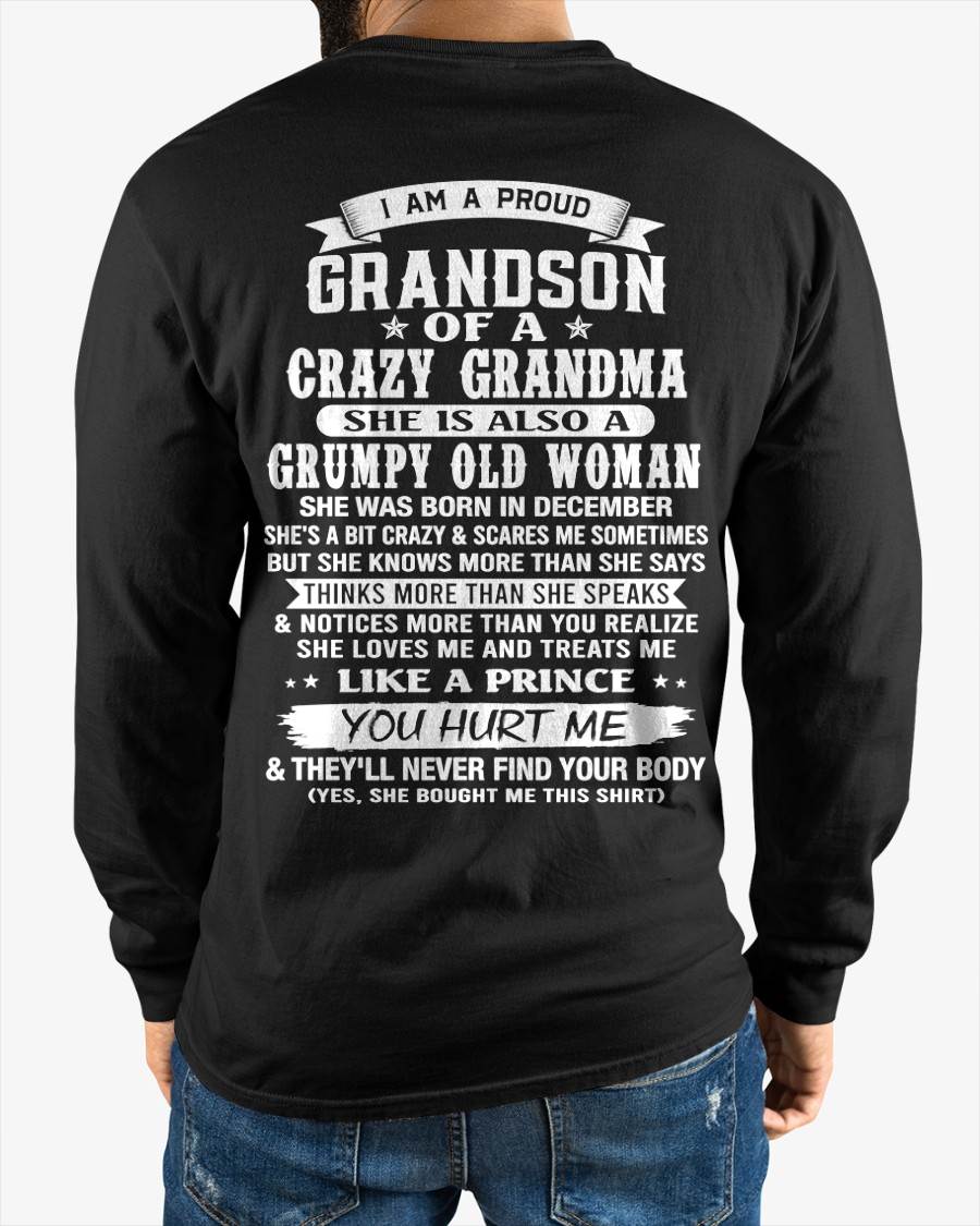 DECEMBER - GRANDSON OF A CRAZY GRANDMA - FROM GRANDMA - TLEE12 (SKU2606-274-12)