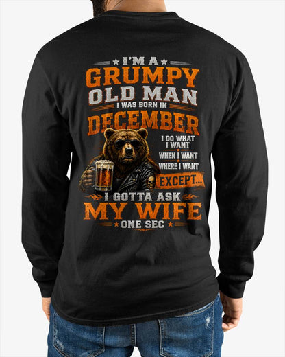 DECEMBER GRUMPY OLD MAN I GOTTA ASK MY WIFE - FOR MAN - TLEE12 (SKU2608-506-12)