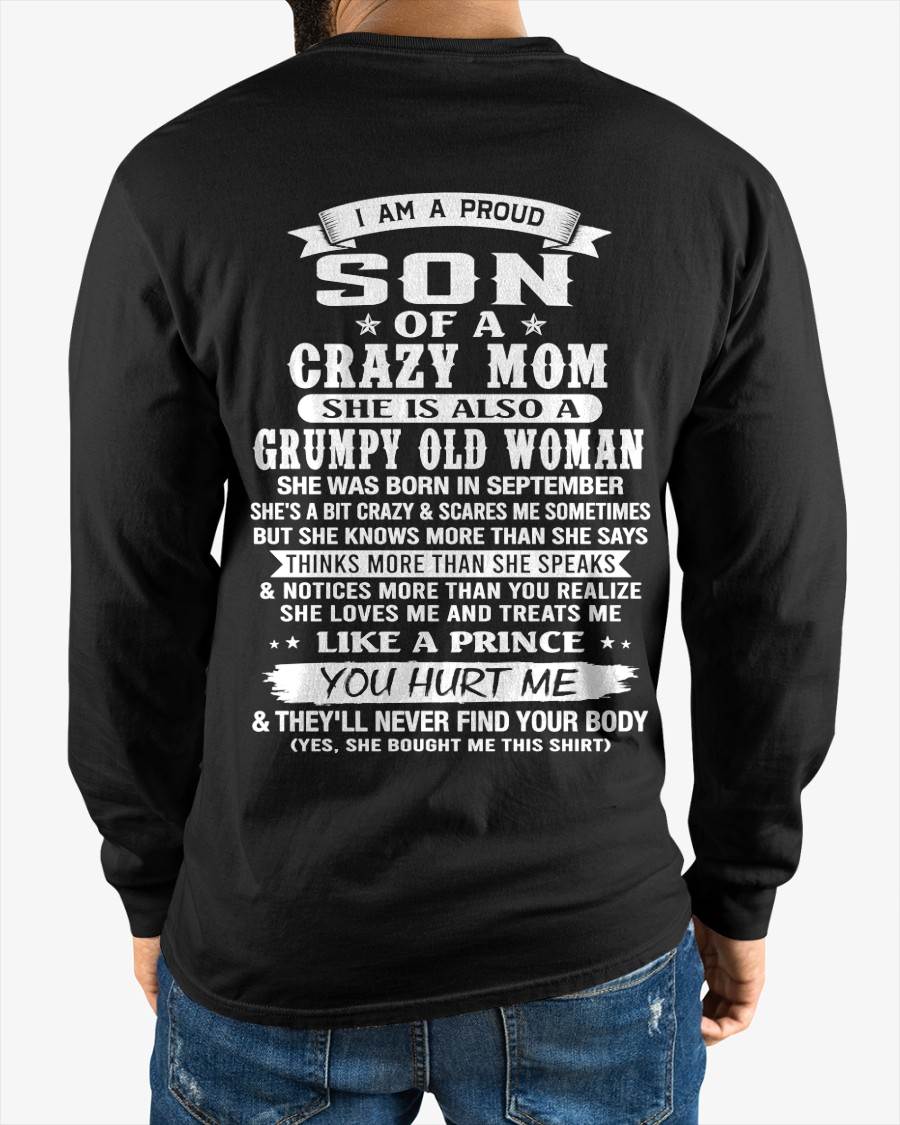 SEPTEMBER - PROUD SON OF A CRAZY MOM - FROM MOM - TLEE09 (SKU2606-127-09)