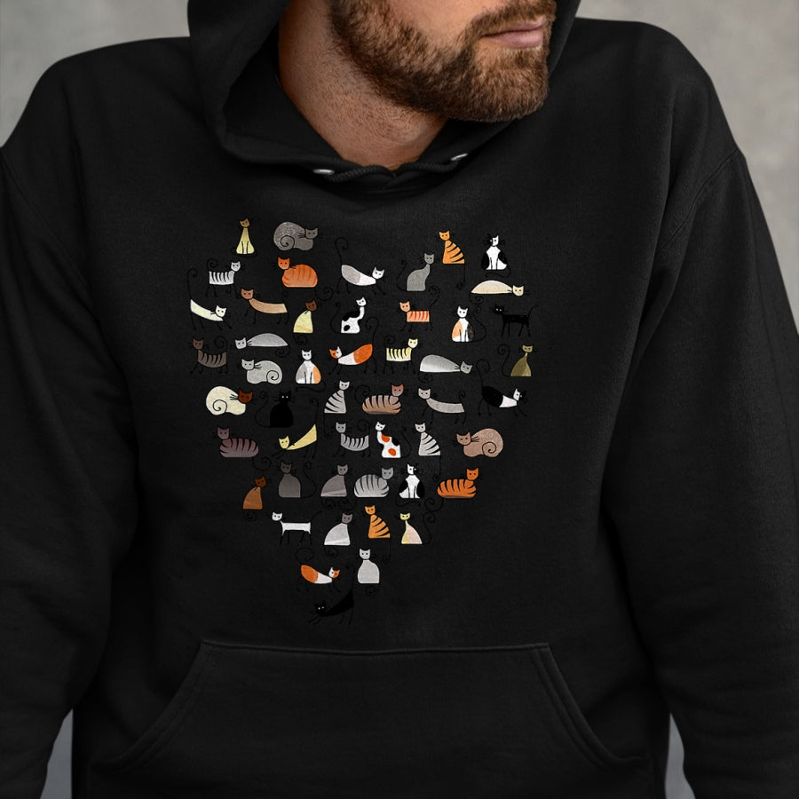 Cat Love Shirt, Funny Cat Lover Gift UnisexT-Shirt/Hoodie/Sweatshirt HLT00 - 50 Cats Fifty Multicolor Cats women_s T-Shirt (1)