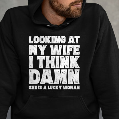 Best Wife Shirt, Wife and Husband Unisex T-Shirt/Hoodie/Sweatshirt HLT00 - Funny Dad Joke Quote for Husband Father from Wife T-Shirt