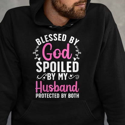 Best Wife Shirt, Wife and Husband Unisex T-Shirt/Hoodie/Sweatshirt HLT00 - Gift for wife T shirt, spoiled wife   Funny Spoiled Wife Art For Women Girls Husband Spoiled Wife Pr (5)