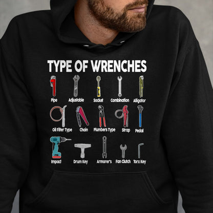 Best Mechanic Life Shirt, Funny Mechanic UnisexT-Shirt/Hoodie/Sweatshirt HLT00 - Toddler Mechanic Types of Wrenches Technician Kids Boy T-Shirt
