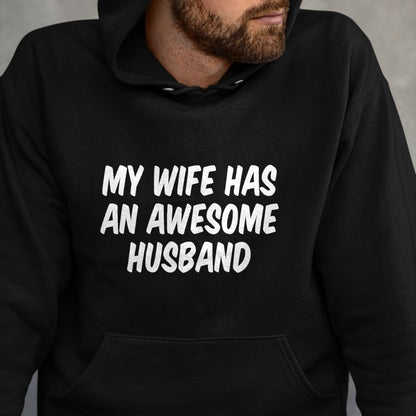 Best Wife Shirt, Wife and Husband Unisex T-Shirt/Hoodie/Sweatshirt HLT00 - My Wife Has An Awesome Husband T-Shirt (2)