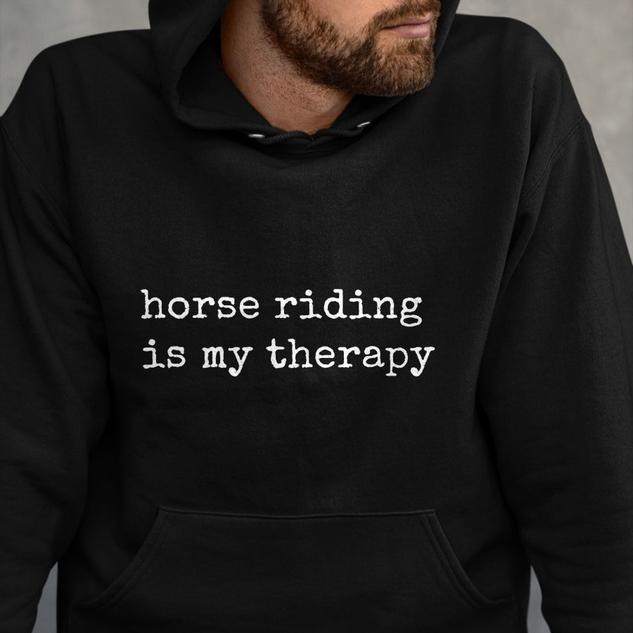 Best Horse Lover Shirt , Funny Horse UnisexT-Shirt/Hoodie/Sweatshirt HLT00 - Horse Riding is My Therapy, Horseback Riding Gifts Women Men T-Shirt