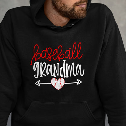 Best Grandma Shirt, Proud Grandma Unisex T-Shirt/Hoodie/Sweatshirt HLT00 - Baseball Grandma Shirt from Grandson Arrow Cute Heart Game T-Shirt