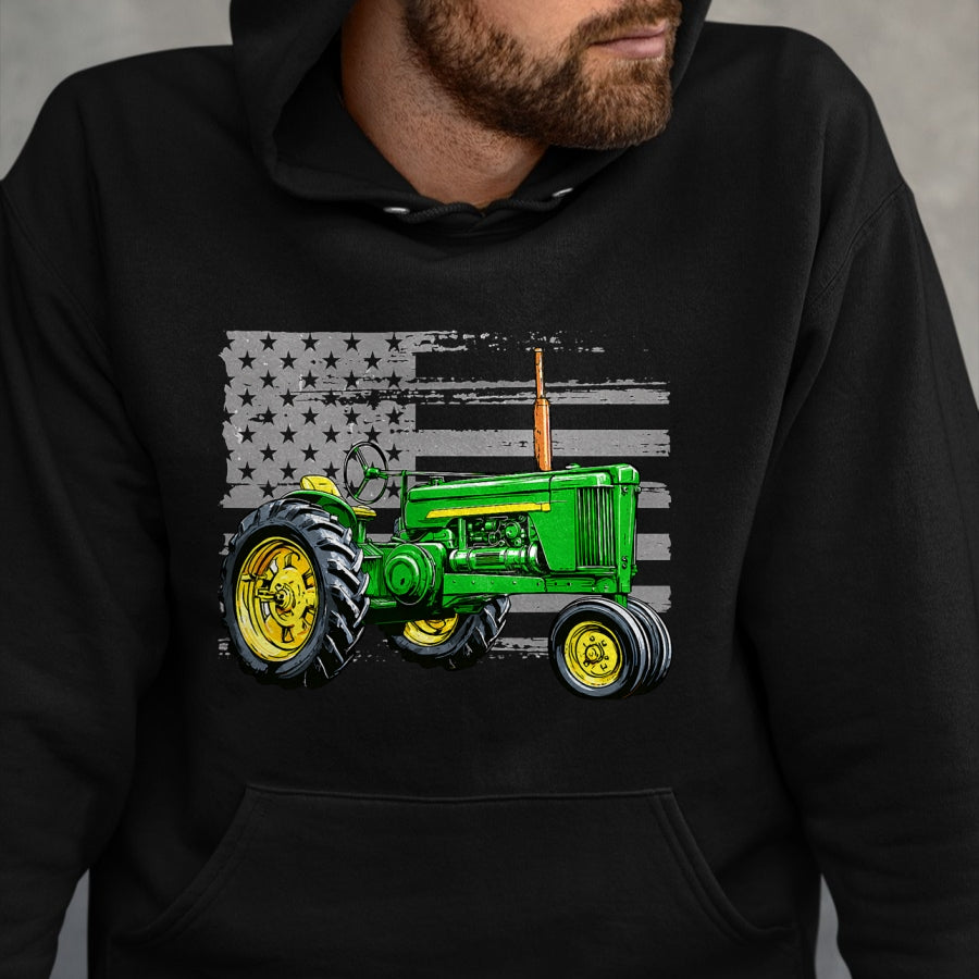 Best Farmer Life Shirt, Funny Farmer UnisexT-Shirt/Hoodie/Sweatshirt HLT00 - Patriotic Farm Tractor America US Flag American Farmer T-Shirt