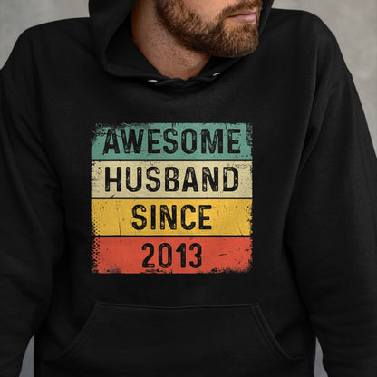 Best Wife Shirt, Wife and Husband Unisex T-Shirt/Hoodie/Sweatshirt HLT00 - 11th Wedding Anniversary Epic Awesome Husband Since 2013 T-Shirt (1)