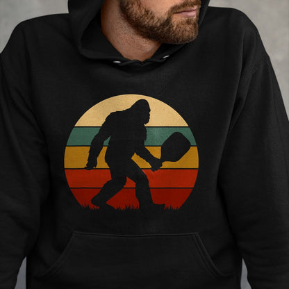 Funny Pickleball Shirt, Pickleball Lover Unisex T-Shirt/Hoodie/Sweatshirt HLT00 - Pickleball Bigfoot Retro Lovers Players Tee Men Women T-Shirt