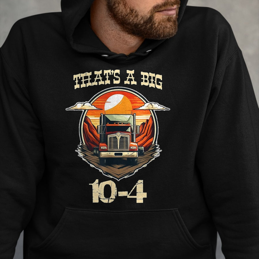 Best Truck Driver Life Shirt, Funny Trucker UnisexT-Shirt/Hoodie/Sweatshirt HLT00 - That's a Big 10-4, Ten Four Good Buddy, Truck Driver T-Shirt, Youth, Cranberry Red, 4T