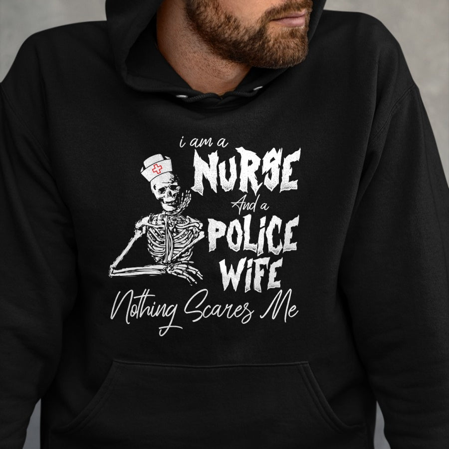 Funny Nurse Shirt, Nurse Unisex T-Shirt/Hoodie/Sweatshirt HLT00 - I’m A Mom Grandma And A Retired Nurse Nothing Scares Me T-Shirt