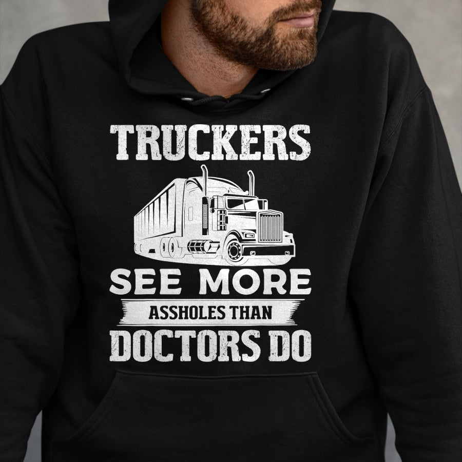 Best Truck Driver Life Shirt, Funny Trucker UnisexT-Shirt/Hoodie/Sweatshirt HLT00 - Truckers See More Funny Truck Driver Gifts for Trucking Dads T-Shirt (1)