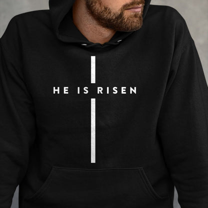 Christian Tee, Christian Faith Unisex T-Shirt/Hoodie/Sweatshirt HLT00 - He Is Risen Cross Jesus Easter Day Christmas Christians T-Shirt