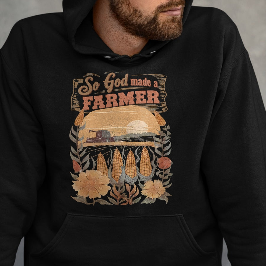 Best Farmer Life Shirt, Funny Farmer UnisexT-Shirt/Hoodie/Sweatshirt HLT00 - So God Made a Farmer Boho Flower Christian Aesthetic Summer T-Shirt