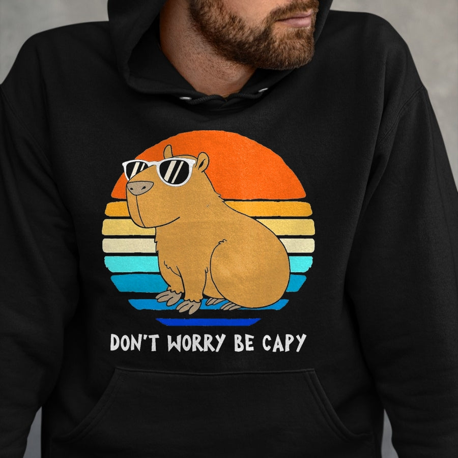 Cute Capybara Shirt, Funny Capybara Unisex T-Shirt/Hoodie/Sweatshirt HLT00 - Sorry Im Late I was Avoiding Non-Preferred Tasks Capybara Performance T-Shirt