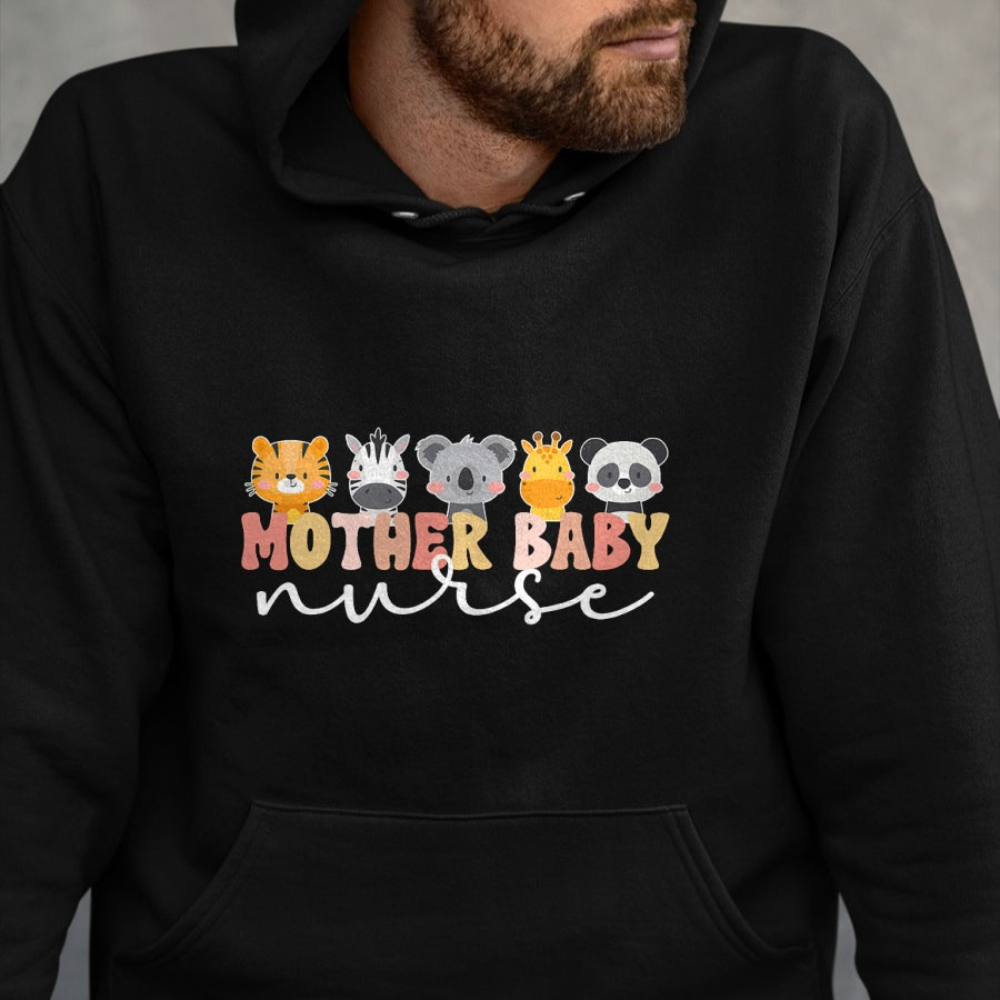 Funny Nurse Shirt, Nurse Unisex T-Shirt/Hoodie/Sweatshirt HLT00 - Mother Baby Nurse Boho Postpartum Nurse Mom Baby Nurse T-Shirt