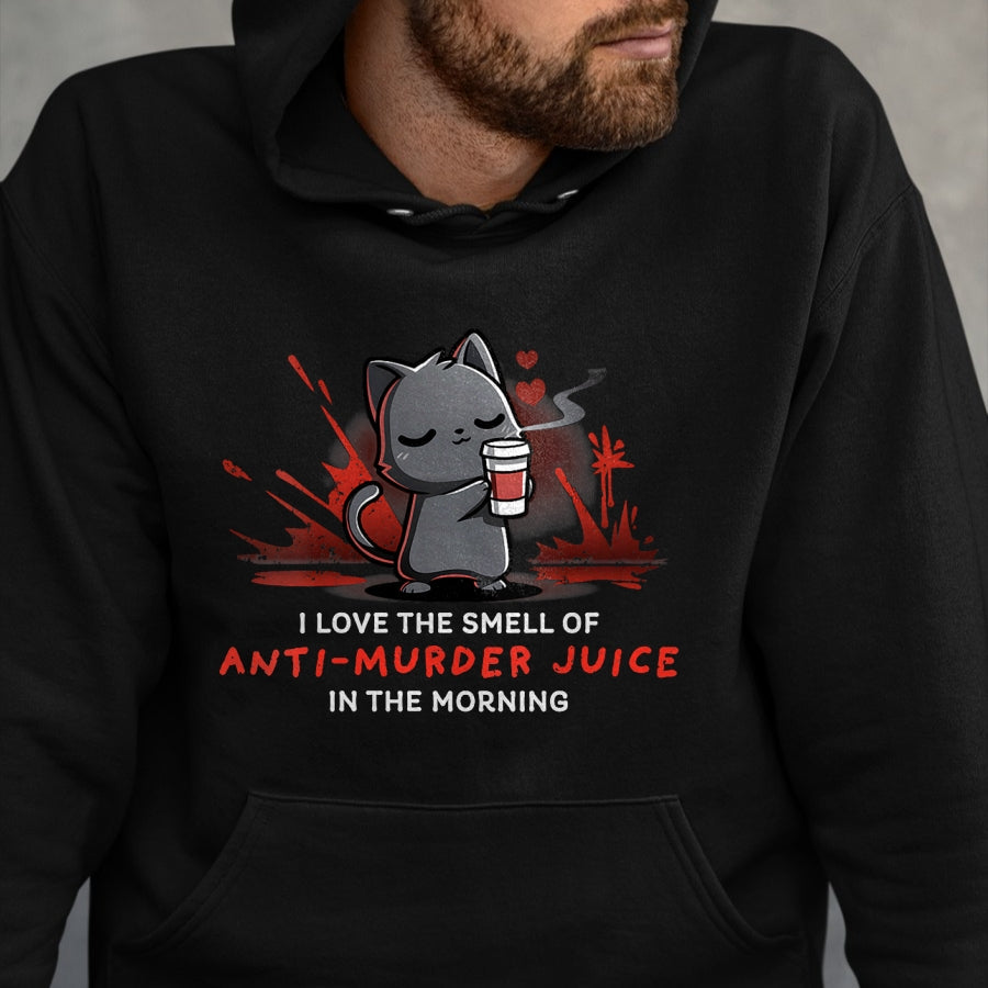 Cat Love Shirt, Funny Cat Lover Gift UnisexT-Shirt/Hoodie/Sweatshirt HLT00 - Womens Cat Drink Coffee I Love The Smell Of Anti Murder Juice V-Neck T-Shirt