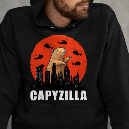 Cute Capybara Shirt, Funny Capybara Unisex T-Shirt/Hoodie/Sweatshirt HLT00 - Capybara Shirt Funny Capybara Rodent Capyzilla Funny T-Shirt