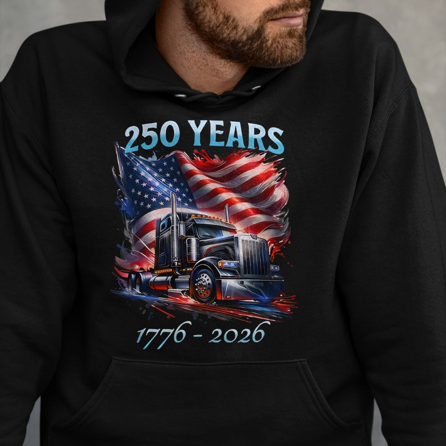 Best Truck Driver Life Shirt, Funny Trucker UnisexT-Shirt/Hoodie/Sweatshirt HLT00 - American Flag Semi Truck Patriotic Trucker Patriotism T-Shirt